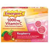 Emergen-C Raspberry Flavor 1000mg Vitamin C Fizzy Drink Mix