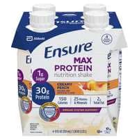 Ensure MAX Creamy Peach 30g Protein Nutrition Shake - 4 pk