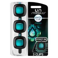 Febreze Unstopables Car Fresh Air Freshener Vent Clips - 3 ct