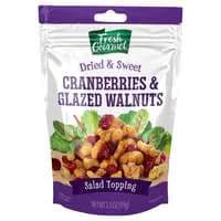 Fresh Gourmet Dried & Sweet Cranberries & Glazed Walnuts Salad Topping