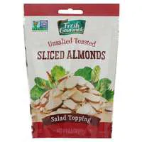 Fresh Gourmet Unsalted Sliced Toasted Almonds Salad Topping