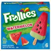 Frollies Gluten Free Watermelon Fruity Ice Pops - 6 ct Frozen