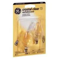GE Decorative Light Bulb Crystal Clear 15 Watt