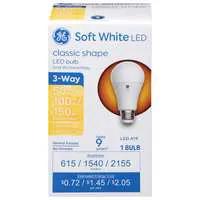 GE LED 3-Way Light Bulb Soft White 50W 100W 150W Replacement Classic Shape