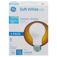 GE LED Classic Shape Bulbs Soft White Non-Dimmable 60w Replacement