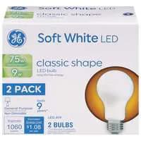 GE Soft White LED 9 Watts Light Bulbs Classic Shape