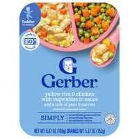 Gerber Mealtime Toddler Yellow Rice & Chicken with Vegetables in Sauce