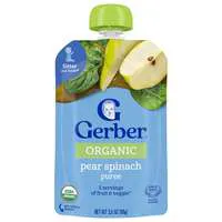Gerber Organic 2nd Baby Food Pear Spinach
