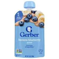 Gerber Sitter 2nd Baby Food Banana Blueberry Puree