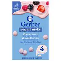 Gerber Snacks Baby Variety Pack Yogurt Melts 8+ Months - 4 ct