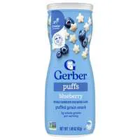Gerber Snacks Grain & Grow Baby Blueberry PuƯs 8+ Months