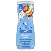 Gerber Snacks Grain & Grow Baby Strawberry Apple PuƯs 8+ Months