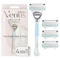 Gillette Venus for Pubic Hair & Skin Women's Razor Handle + Blade Refills