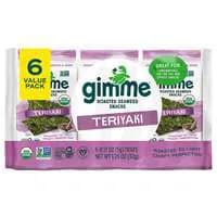 gimMe Organic Teriyaki Roasted Seaweed Snacks - 6 ct