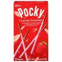 Glico Pocky Crunchy Strawberry Biscuit Sticks- 2 ct