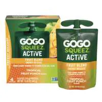 GoGo squeeZ Active Tropical Fruit Punch Blend Applesauce Pouches - 4 ct