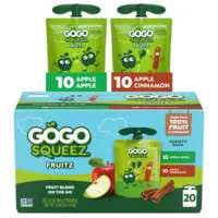 GoGo squeeZ Apple & Apple Cinnamon Applesauce Pouches Family Size - 20 ct