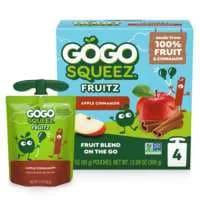 GoGo squeeZ Apple Cinnamon Applesauce Pouches - 4 ct