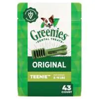 GREENIES Original Teenie Adult Dental Dog Treats - 43 ct