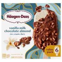 Haagen-Dazs Vanilla Milk Chocolate Almond Ice Cream Bars Value Pack - 6 ct