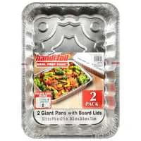 Handi-Foil Giant Meal Prep Pans with Board Lids