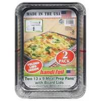 Handi-Foil Meal Prep Pans with Board Lids 13 x 9