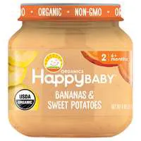 Happy Baby Organics Stage 2 Baby Food Bananas & Sweet Potatoes