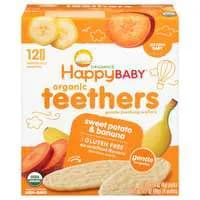Happy Baby Organics Sweet Potato & Banana Teething Wafers - 12 ct