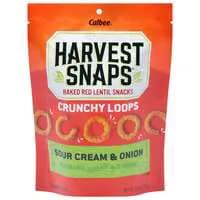 Harvest Snaps Gluten Free Sour Cream & Onion Loops Red Lentil Crisps