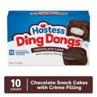 Hostess Chocolate Ding Dongs Snack Cakes - 10 ct