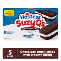 Hostess Suzy Q's Chocolate Snack Cakes with Creamy Filling - 6 ct