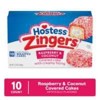 Hostess Zingers Iced Raspberry Snack Cakes - 10 ct