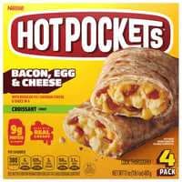HOT POCKETS Bacon Egg & Cheese Croissant Crust Sandwiches - 4 ct Frozen
