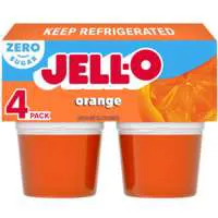 Jell-O Zero Sugar Orange Gelatin Snack Cups - 4 ct