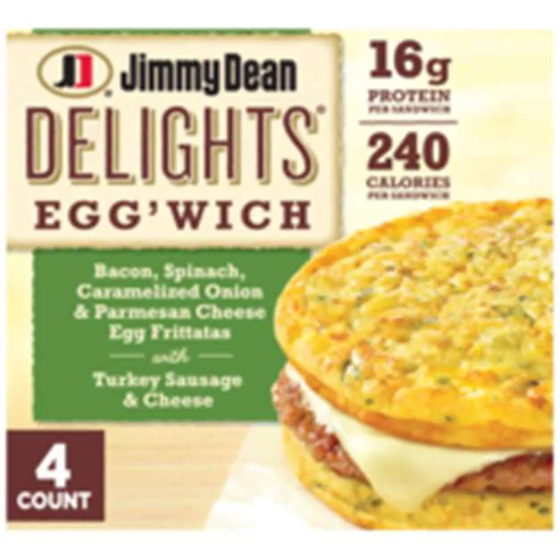 Jimmy Dean Delights Egg'wich Turkey Sausage & Cheese Frittatas - 4 ct
