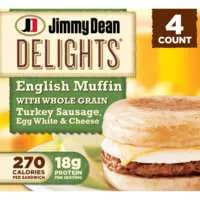 Jimmy Dean Delights Turkey Sausage English MuƯin Sandwiches - 4 ct