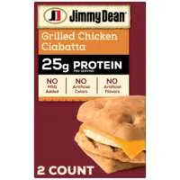 Jimmy Dean Protein Breakfast Chicken Ciabatta Sandwiches - 2 ct Frozen