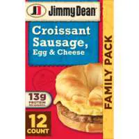 Jimmy Dean Sausage Egg & Cheese Croissant Sandwiches Family Pack - 12 ct