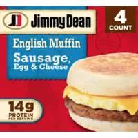 Jimmy Dean Sausage Egg & Cheese English MuƯin Sandwiches - 4 ct