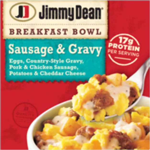 Jimmy Dean Sausage & Gravy Breakfast Bowl Frozen Meal