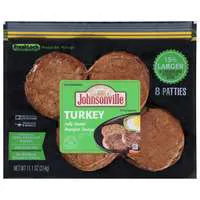 Johnsonville Fully Cooked Turkey Breakfast Sausage Patties - 8 ct
