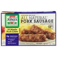 Jones Dairy Farm Golden Brown Maple Pork Breakfast Sausage Links - 10 ct