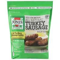 Jones Dairy Farm Golden Brown Turkey Breakfast Sausage Links - apx 32 ct
