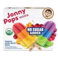 JonnyPops Minis Organic No Sugar Added Color Burst Frozen Pops - 10 ct