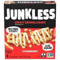 Junkless Gluten Free Chewy Strawberry Granola Bars - 6 ct