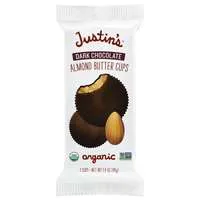 Justin's Organic Dark Chocolate Almond Butter Cups Candy - 2 ct