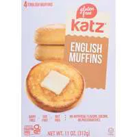 Katz Gluten Free English MuƯins - 4 ct Frozen