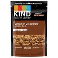 KIND Gluten Free High Fiber Cinnamon Oat Granola with Flax Seeds
