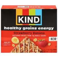 KIND Healthy Grains Energy Gluten Free Strawberry Banana Bars - 5 ct