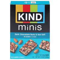 KIND Minis Gluten Free Dark Chocolate Nuts & Sea Salt Bars - 10 ct